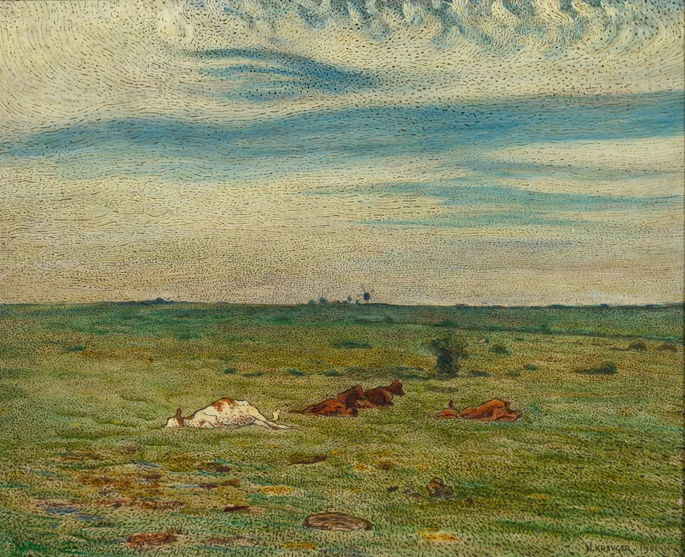 Siesta On Oland by Nils Kreuger - Canvas Print