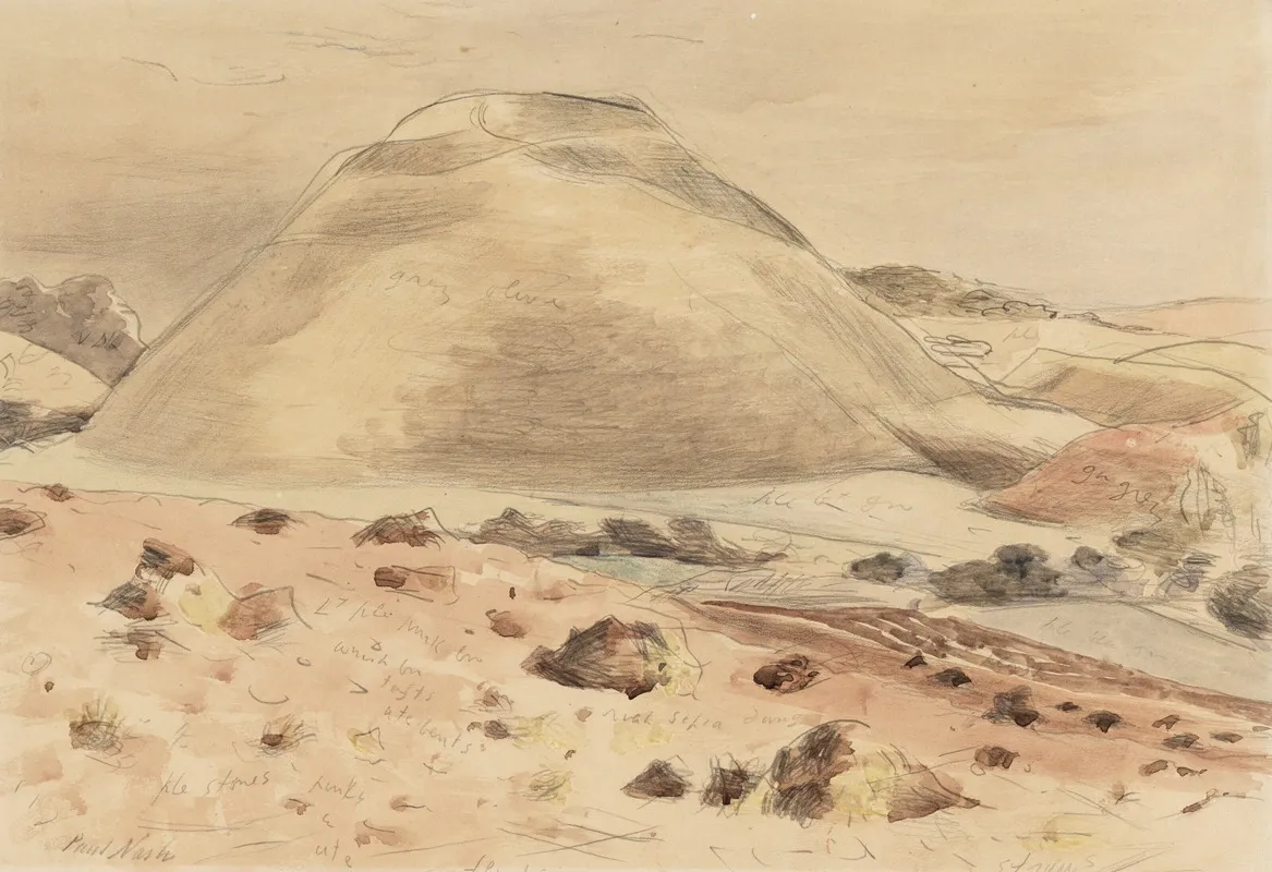 Silbury Hill by Paul Nash - Canvas Print