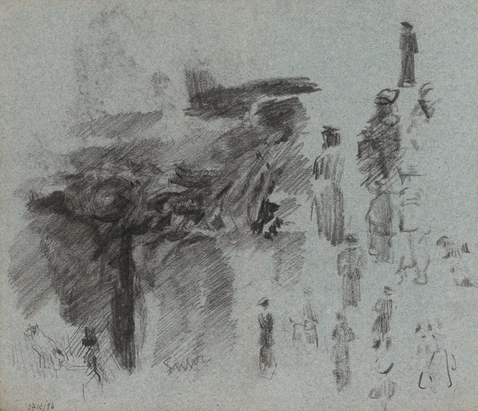 Silhouettes 3 by James Ensor - Canvas Print