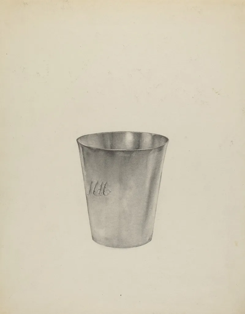 Silver Beaker 6 by Helen Blumenstiel - Canvas Print