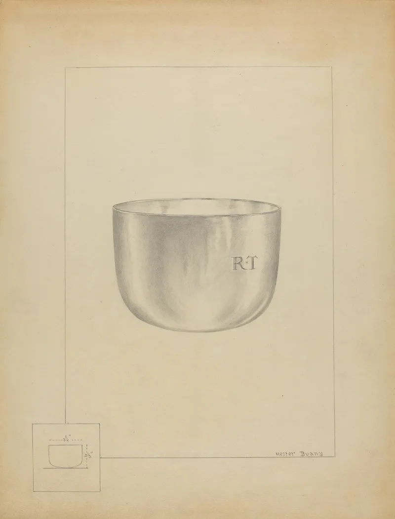 Silver Bowl 12 by Hester Duany - Canvas Print