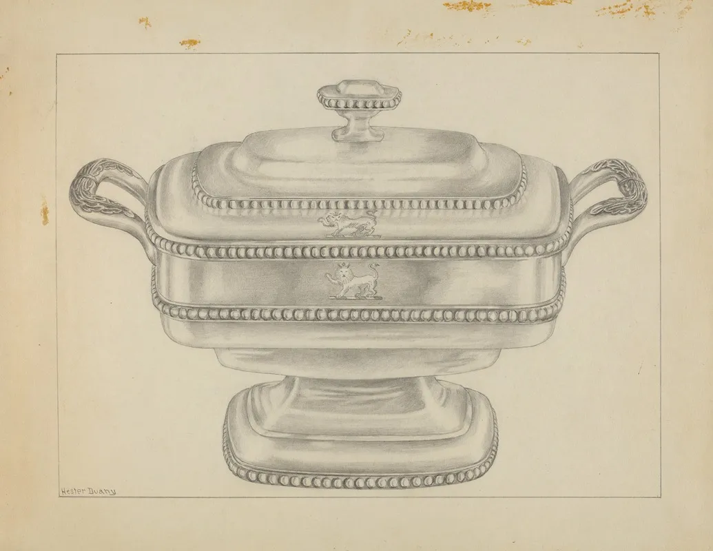 Silver Bowl 13 by Hester Duany - Canvas Print