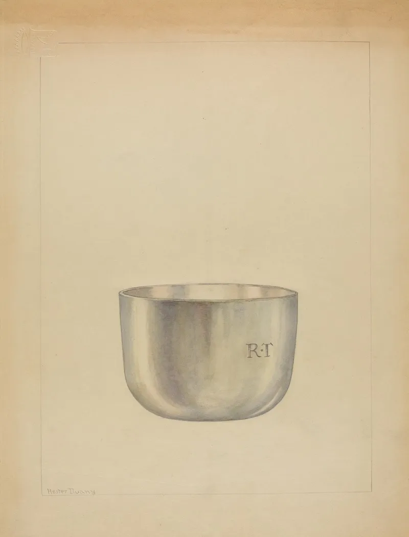 Silver Bowl 14 by Hester Duany - Canvas Print