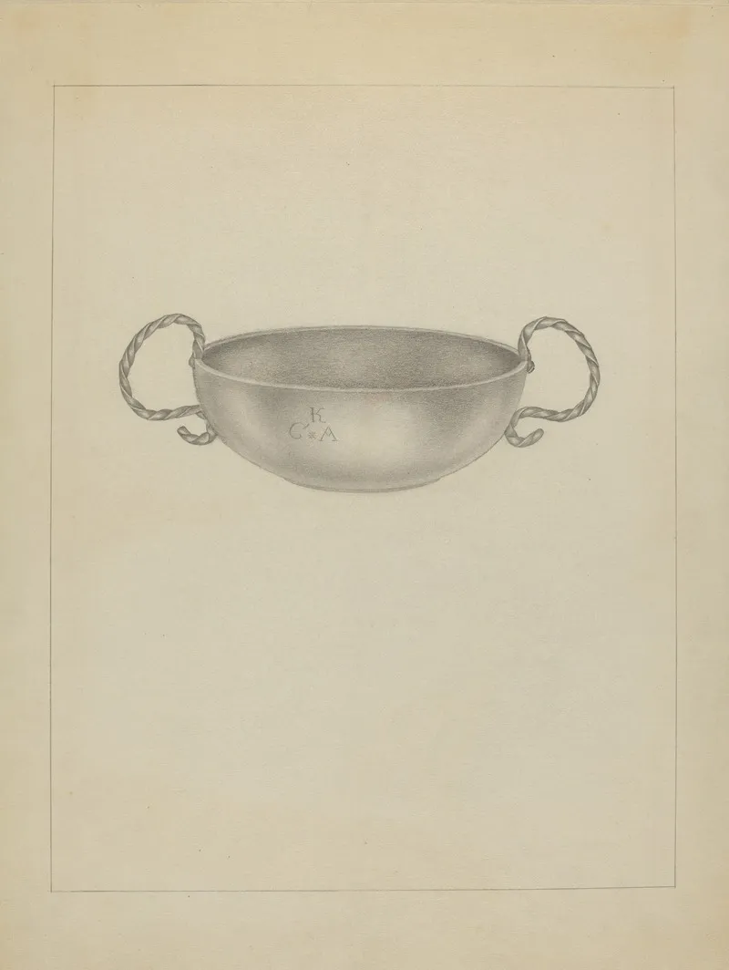 Silver Bowl 16 by Isidore Steinberg - Canvas Print