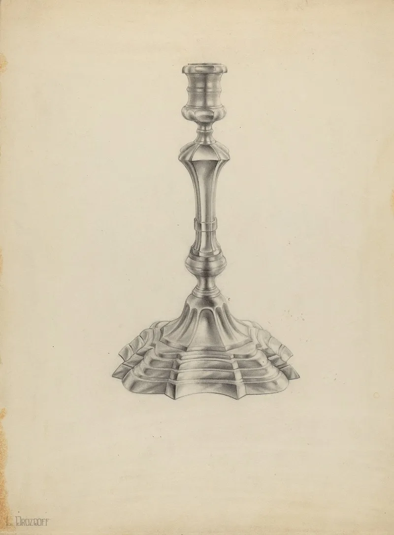 Silver Candlestick 4 by Leo Drozdoff - Canvas Print