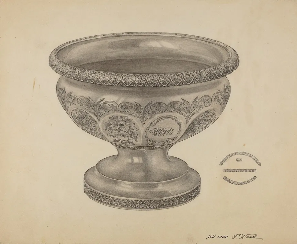 Silver Christening Bowl 4 by Paul Ward - Canvas Print