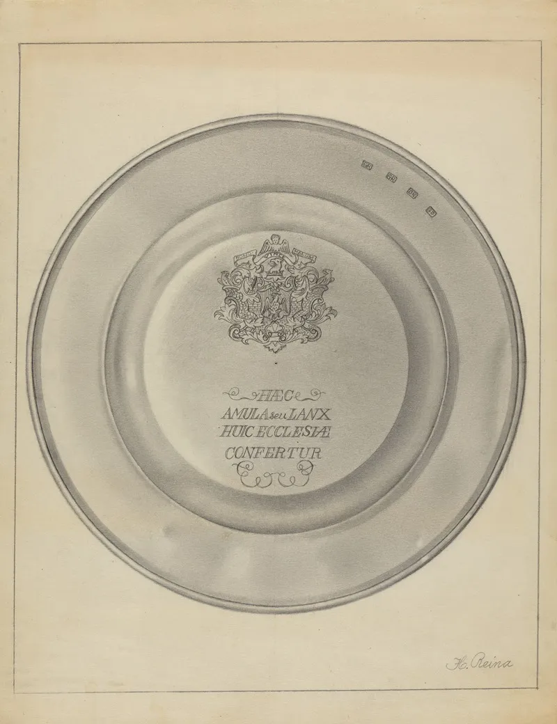 Silver Christening Bowl by Horace Reina - Canvas Print