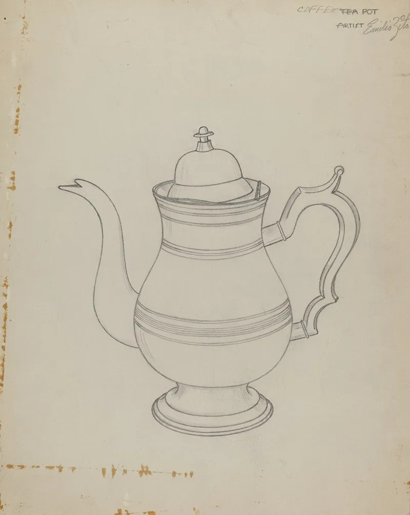 Silver Coffee Pot 3 by Emilio Zito - Canvas Print