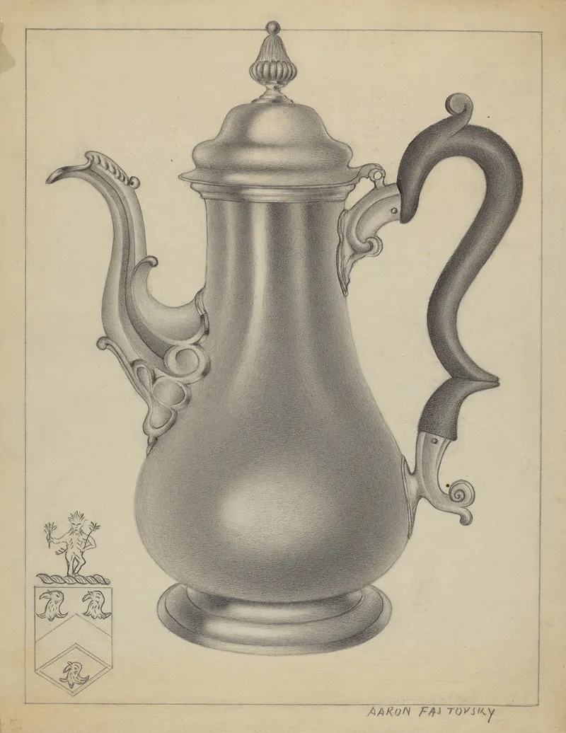 Silver Coffee Pot by Aaron Fastovsky - Canvas Print
