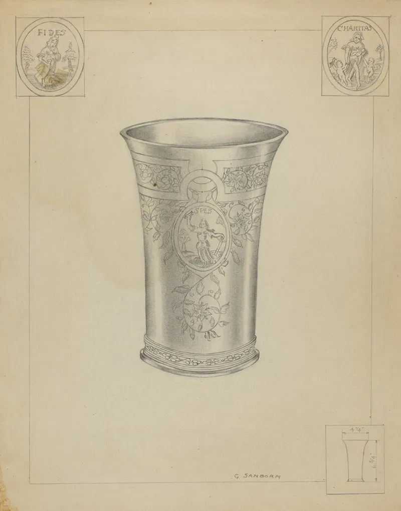 Silver Communion Beakers by Gordon Sanborn - Canvas Print