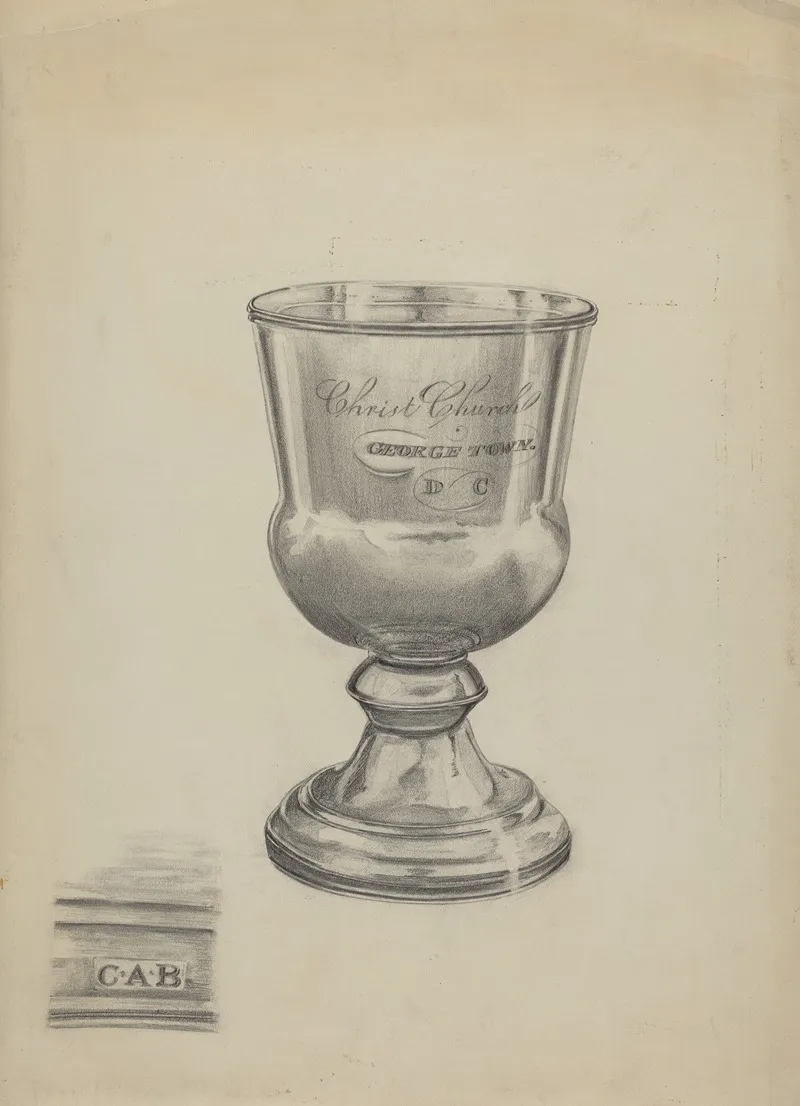 Silver Communion Cup 2 by Ella Josephine Sterling - Canvas Print