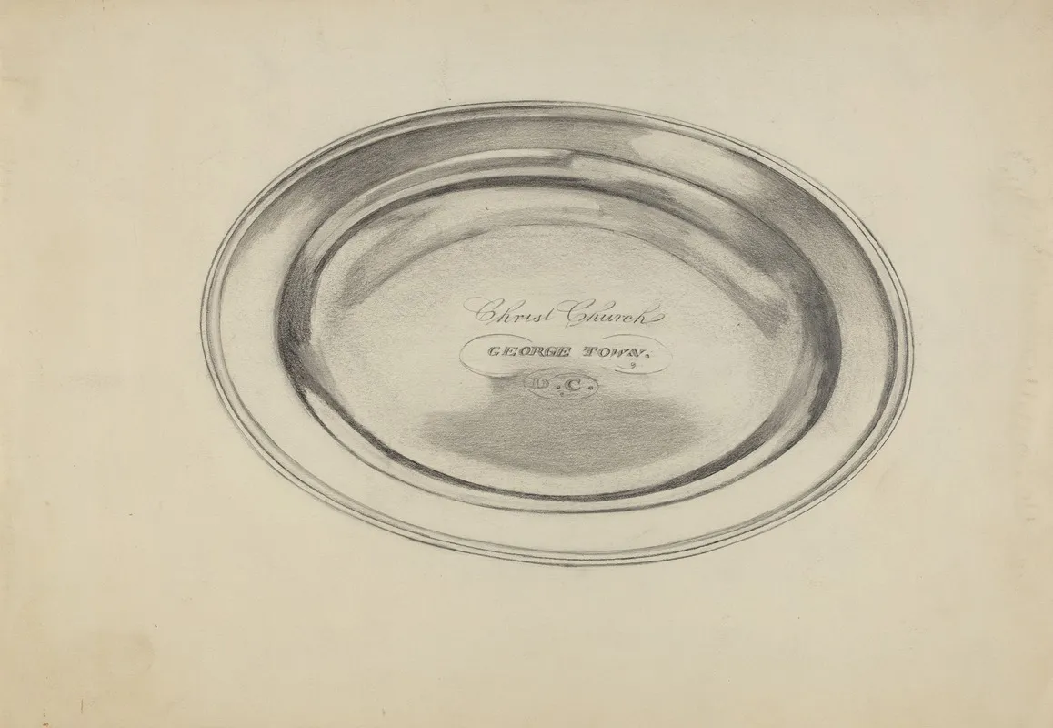 Silver Communion Plate by Ella Josephine Sterling - Canvas Print