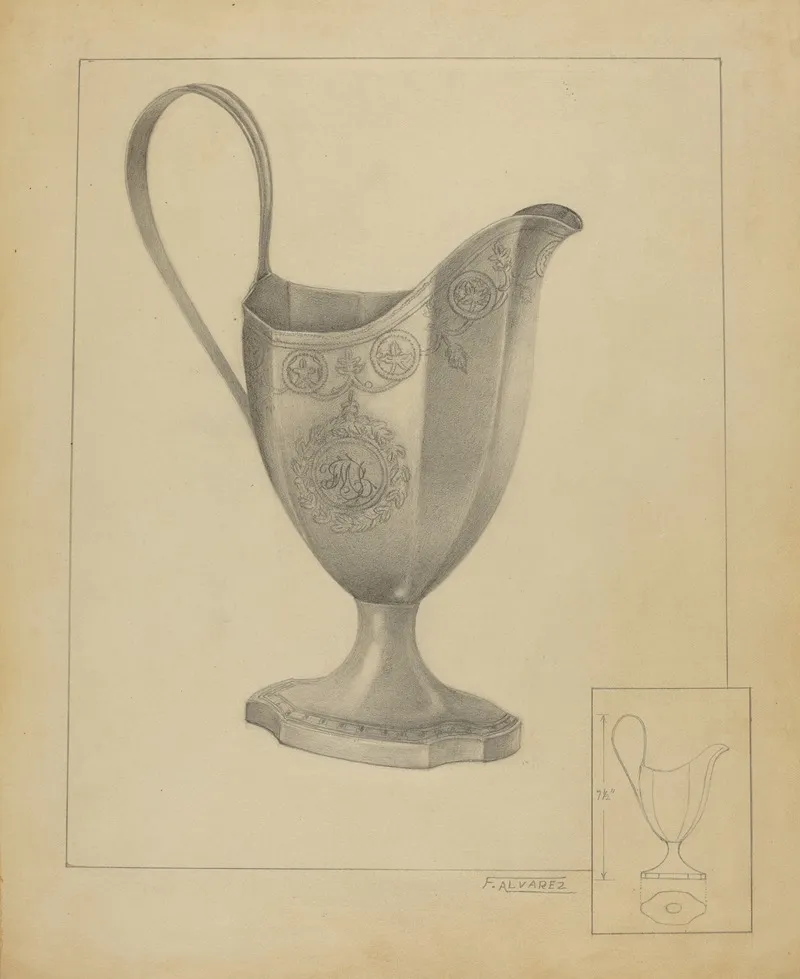 Silver Creamer 12 by Francisco Alvarez - Canvas Print