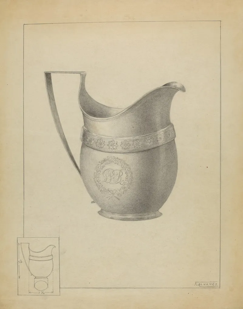 Silver Creamer 13 by Francisco Alvarez - Canvas Print