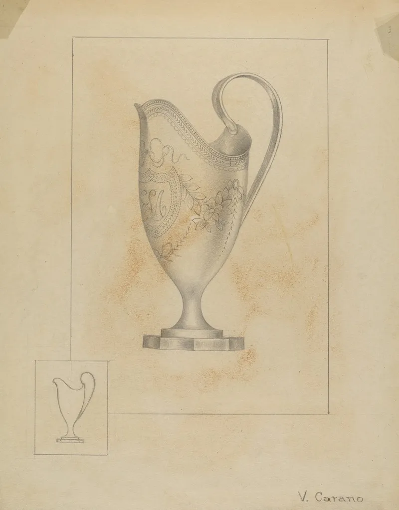 Silver Creamer 36 by Vincent Carano - Canvas Print