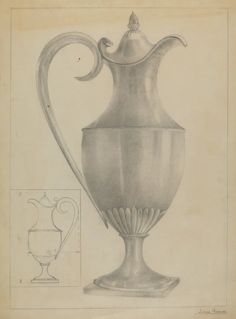 Silver Flagon 4 by Louis Annino - Canvas Print