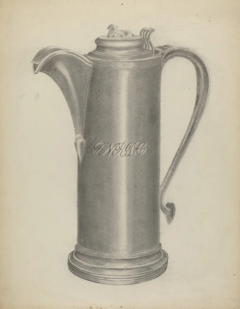 Silver Flagon by Albert Camilli - Canvas Print