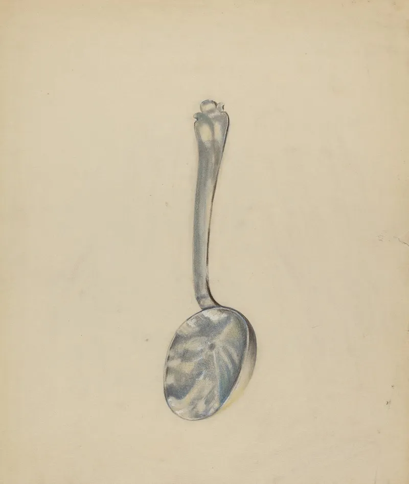Silver Funeral Spoon by Jack Staloff - Canvas Print