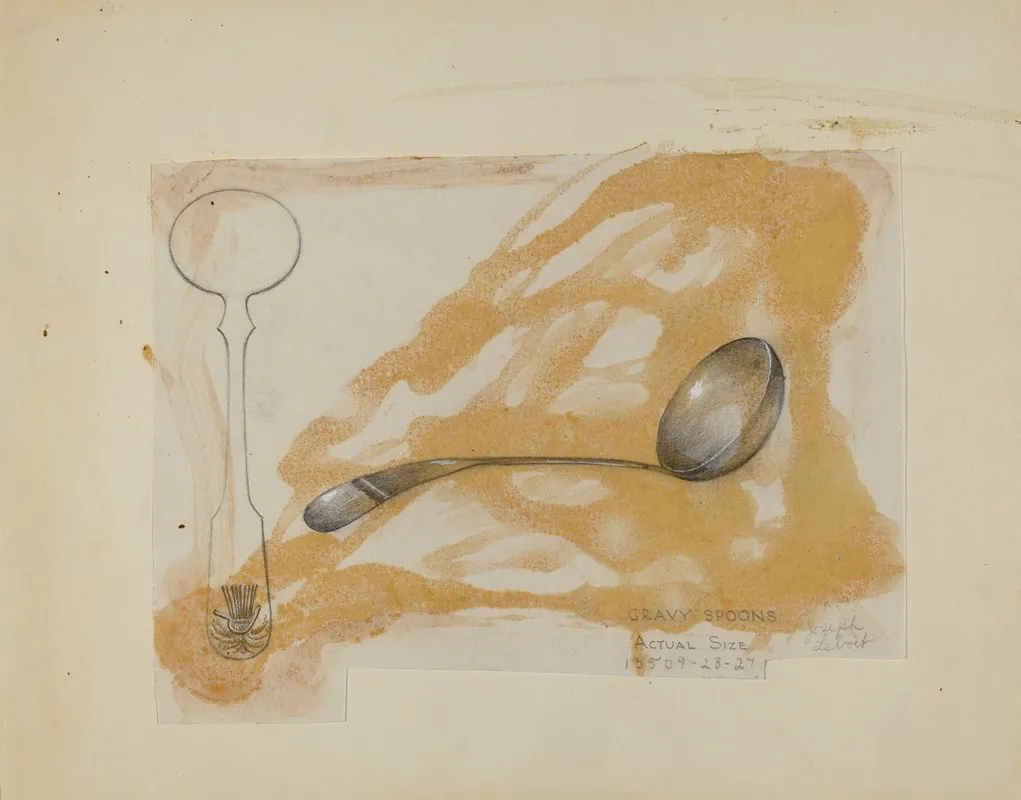 Silver Gravy Spoon by Joseph Leboit - Canvas Print