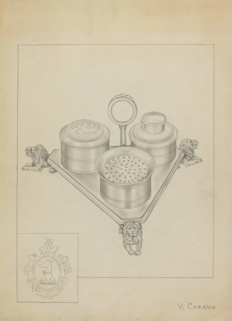 Silver Ink Stand 2 by Vincent Carano - Canvas Print