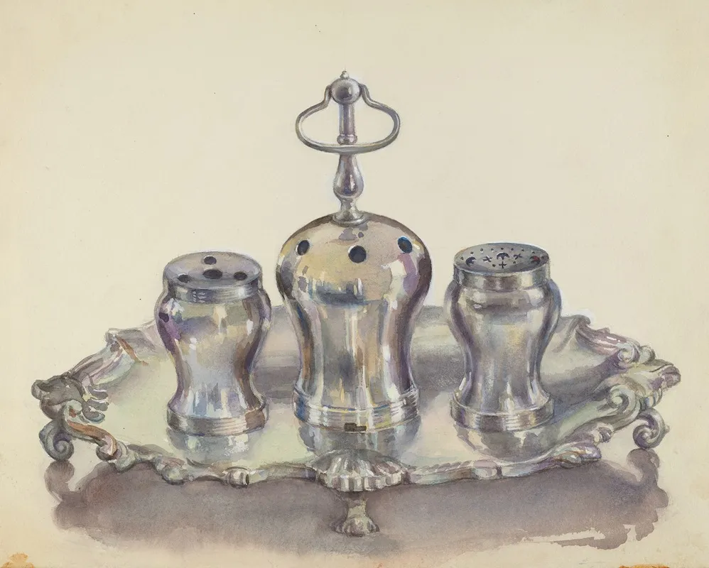 Silver Ink Stand by John Dixon - Canvas Print