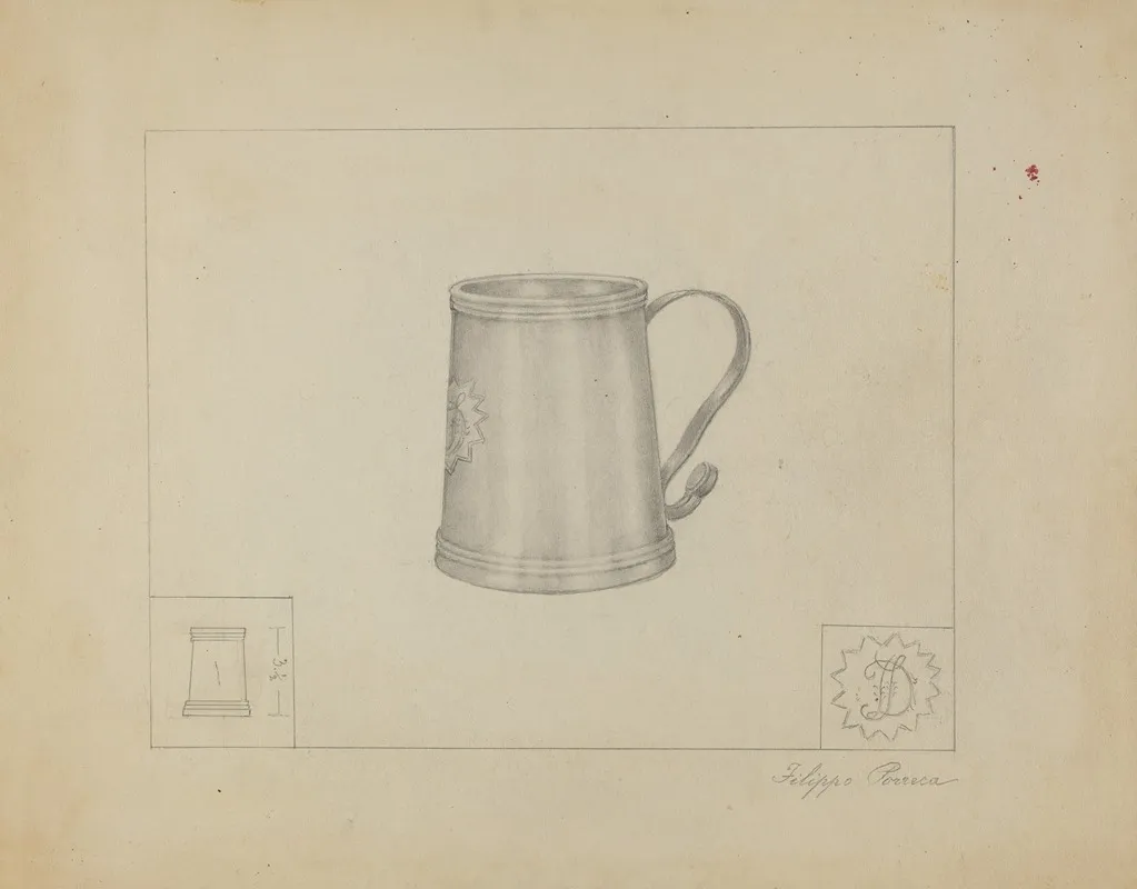 Silver Mug 15 by Filippo Porreca - Canvas Print