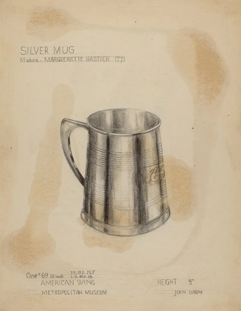Silver Mug 34 by John Garay - Canvas Print