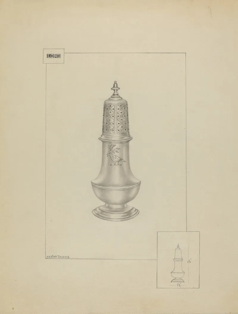 Silver Pepper Pot by Hester Duany - Canvas Print