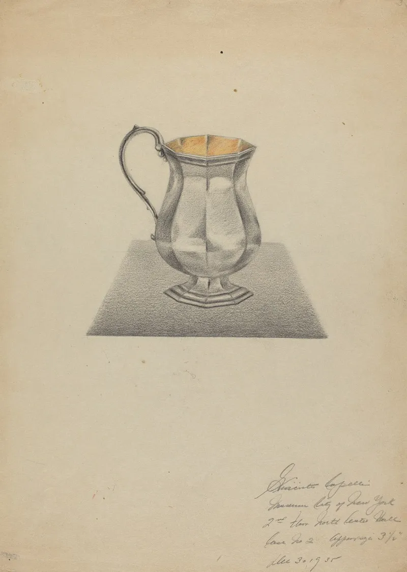Silver Pitcher 13 by Giacinto Capelli - Canvas Print
