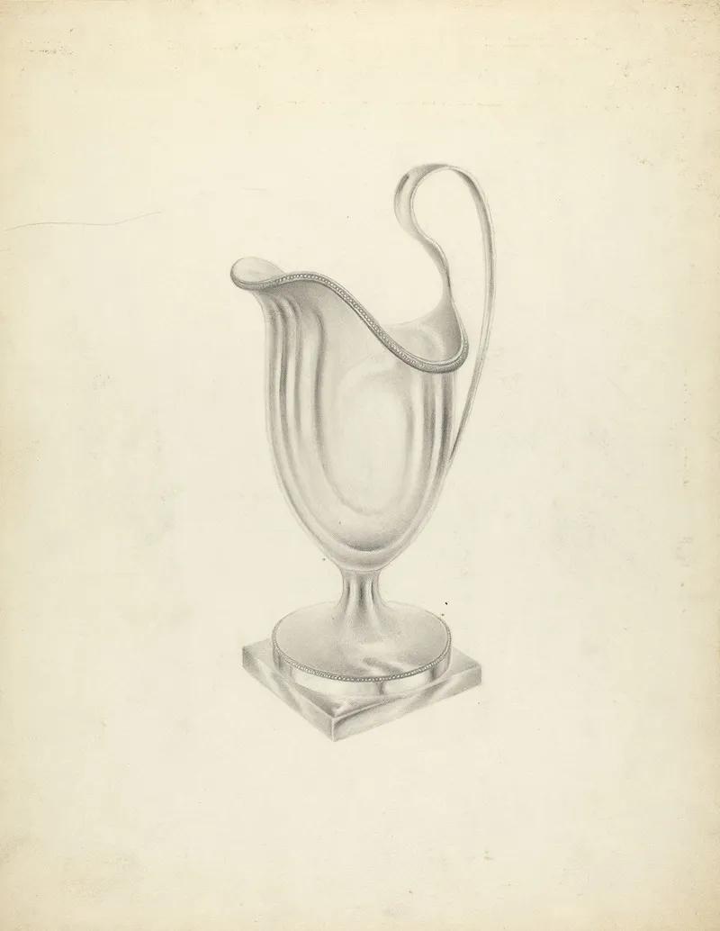 Silver Pitcher 2 by American 20th Century - Canvas Print