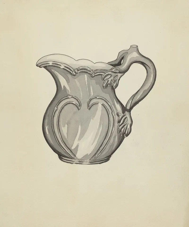 Silver Plated Water Pitcher by Ellen Duncan - Canvas Print