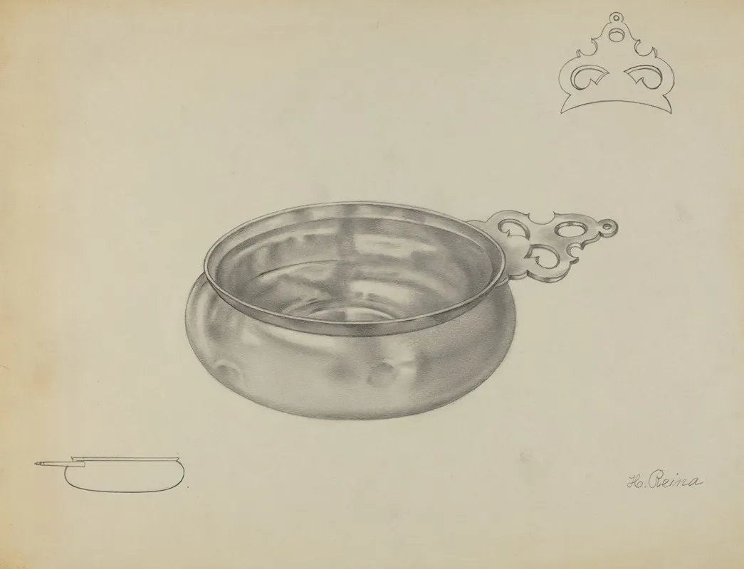 Silver Porringer 12 by Horace Reina - Canvas Print
