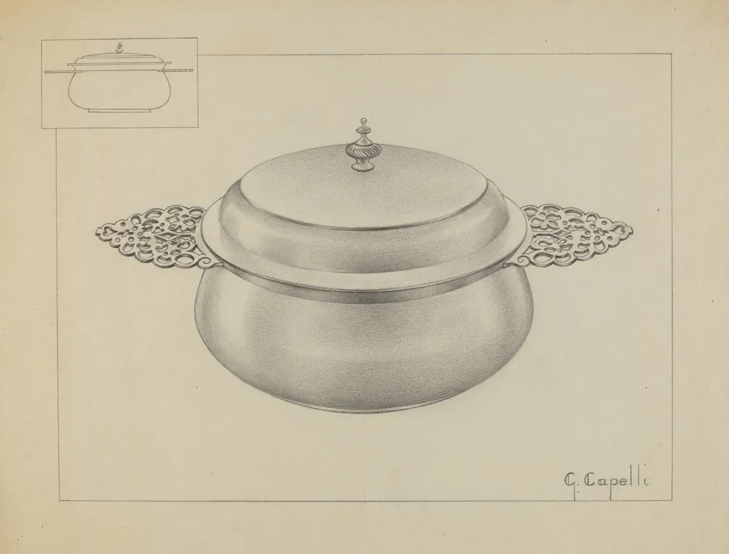 Silver Porringer 6 by Giacinto Capelli - Canvas Print