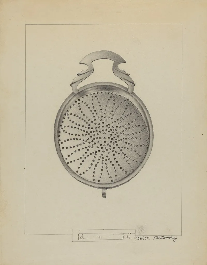 Silver Punch Strainer by Aaron Fastovsky - Canvas Print