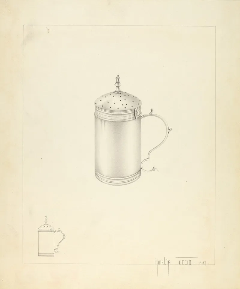 Silver Salt Cellar 3 by Amelia Tuccio - Canvas Print