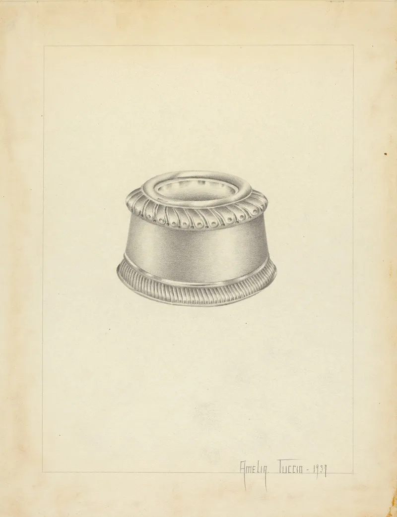 Silver Salt Trencher 2 by Amelia Tuccio - Canvas Print