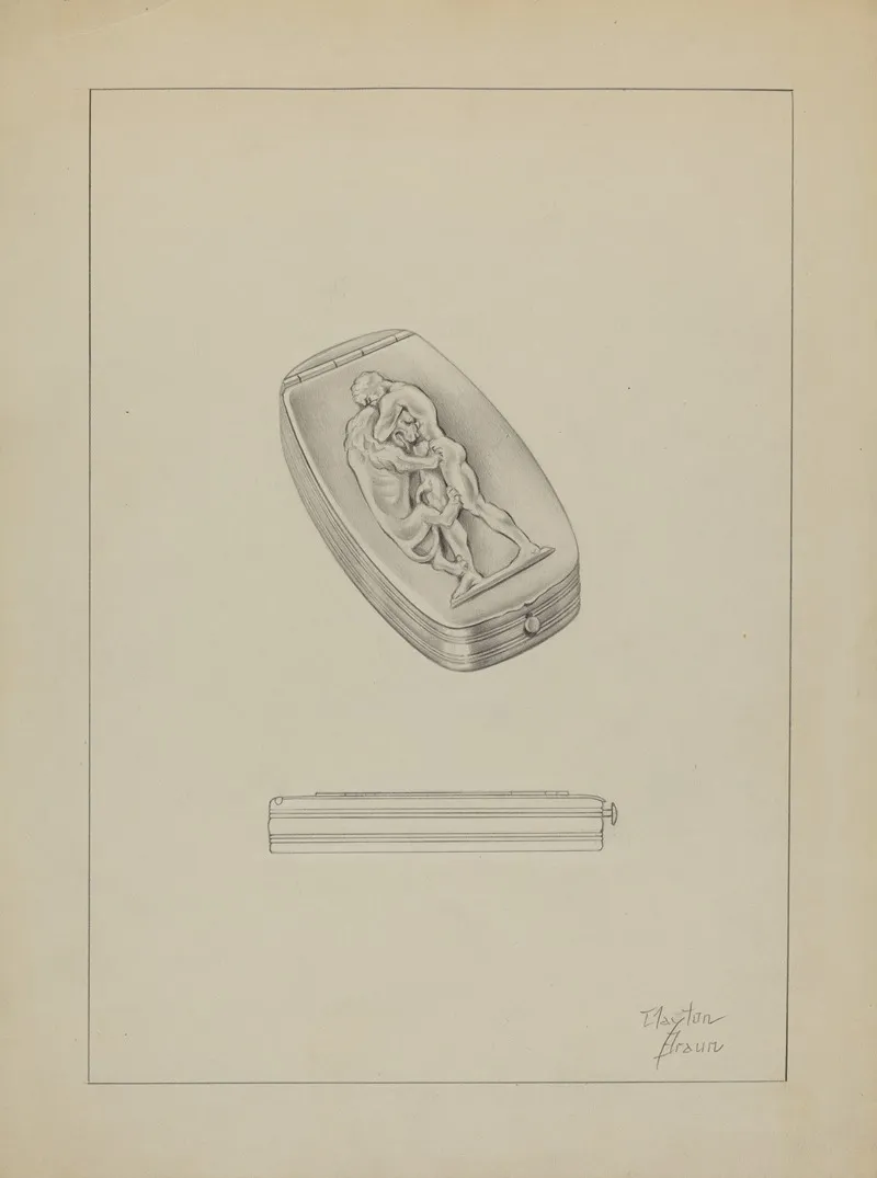 Silver Snuff Box by Clayton Braun - Canvas Print