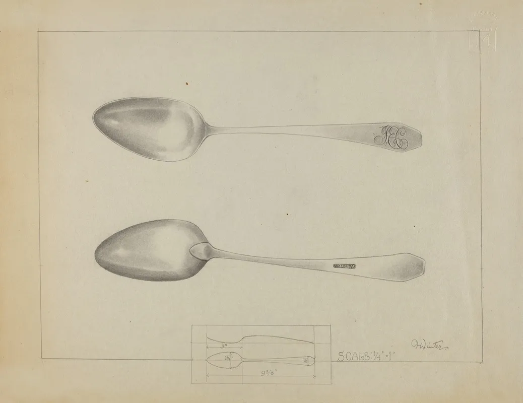 Silver Spoon 15 by Charlotte Winter - Canvas Print