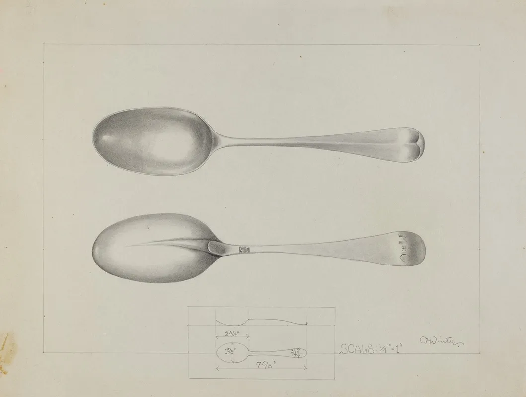 Silver Spoon 2 by Charlotte Winter - Canvas Print