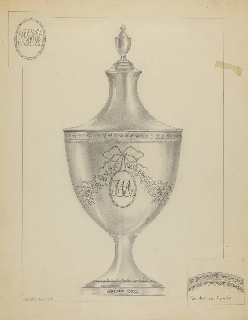 Silver Sugar Bowl 14 by Hester Duany - Canvas Print