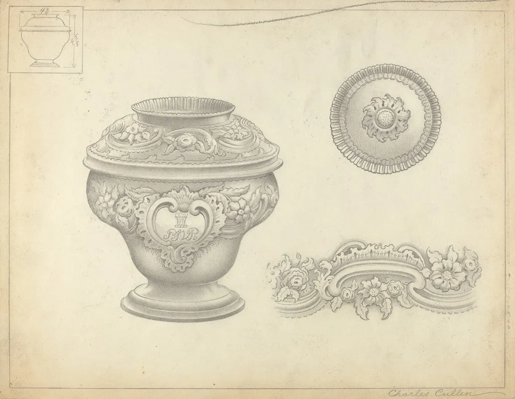 Silver Sugar Bowl 5 by Charles Cullen - Canvas Print