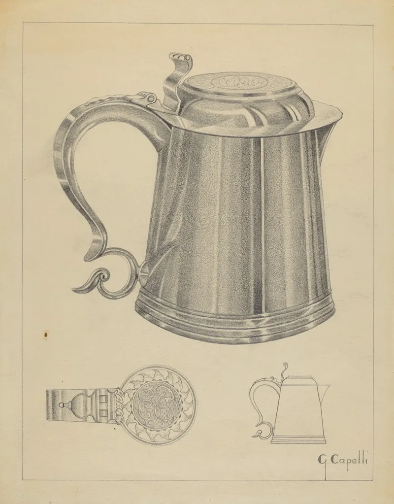 Silver Tankard 14 by Giacinto Capelli - Canvas Print