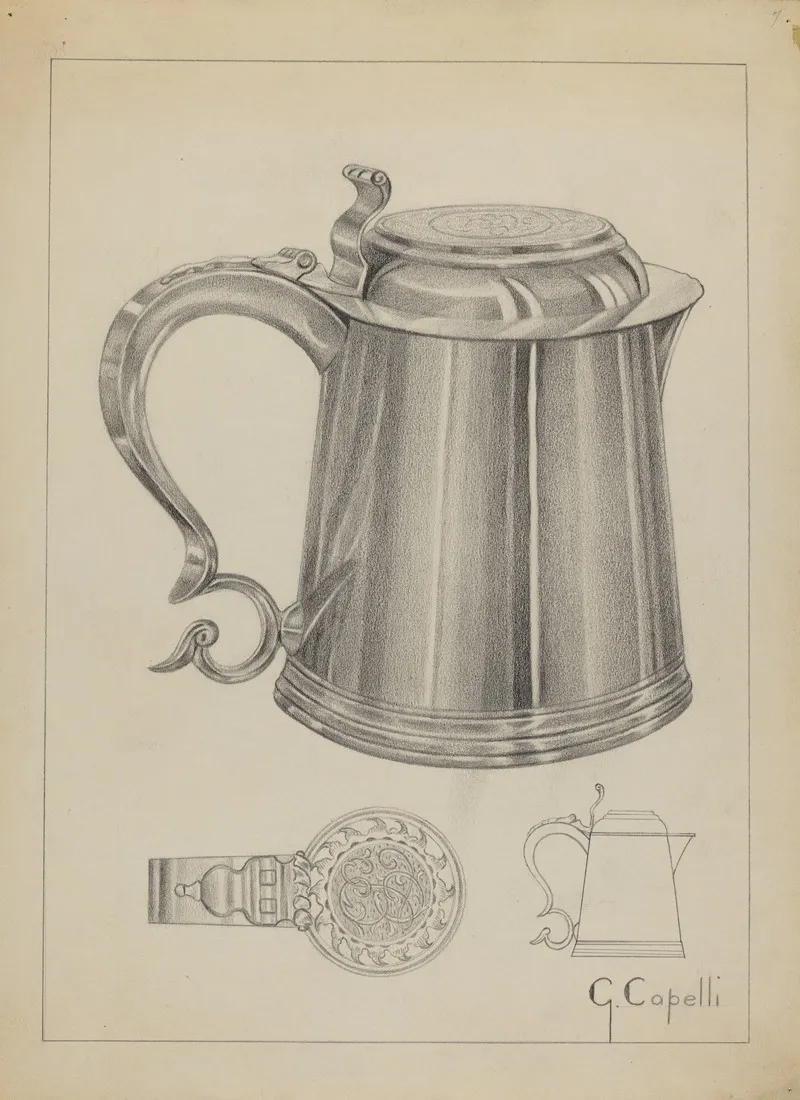 Silver Tankard 15 by Giacinto Capelli - Canvas Print