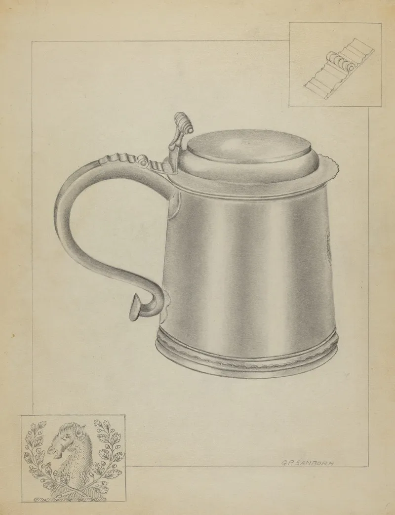 Silver Tankard 16 by Gordon Sanborn - Canvas Print