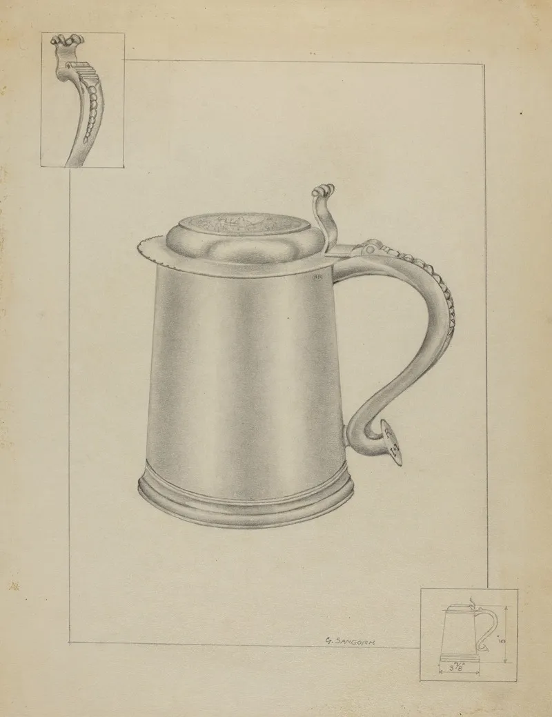 Silver Tankard 17 by Gordon Sanborn - Canvas Print
