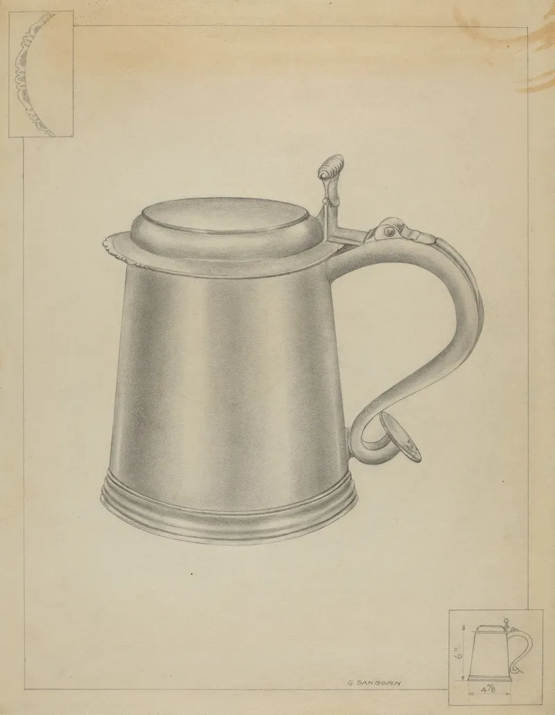 Silver Tankard 18 by Gordon Sanborn - Canvas Print
