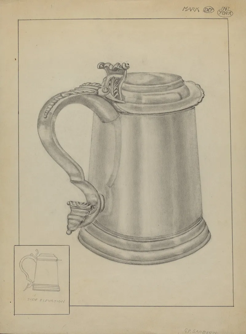 Silver Tankard 21 by Gordon Sanborn - Canvas Print