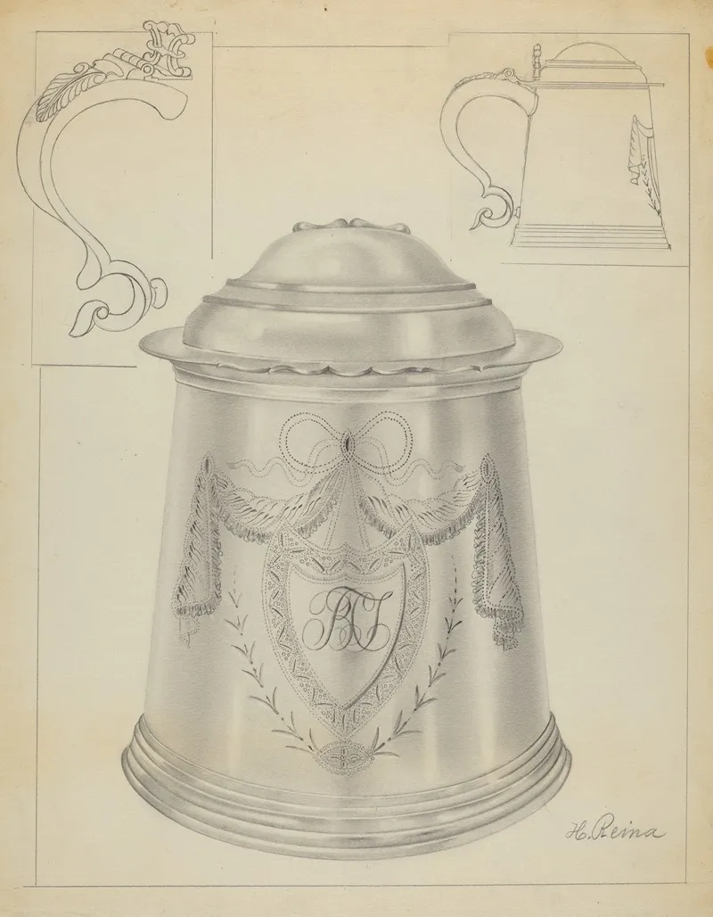 Silver Tankard 28 by Horace Reina - Canvas Print