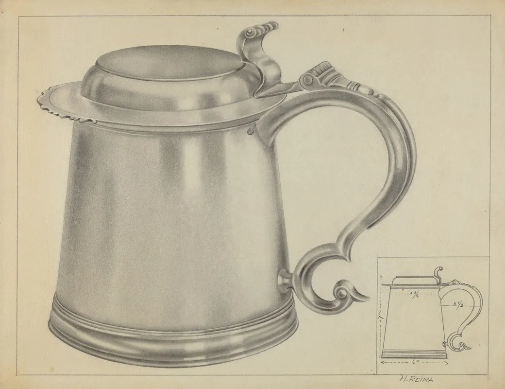 Silver Tankard 29 by Horace Reina - Canvas Print