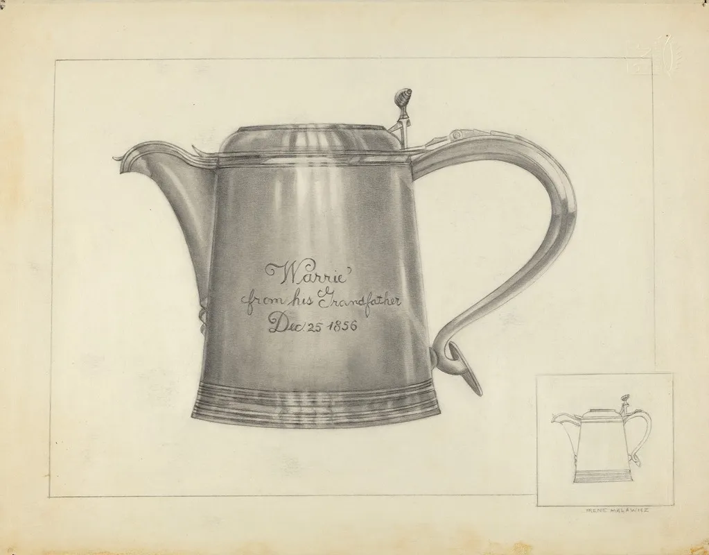 Silver Tankard 31 by Irene Malawicz - Canvas Print